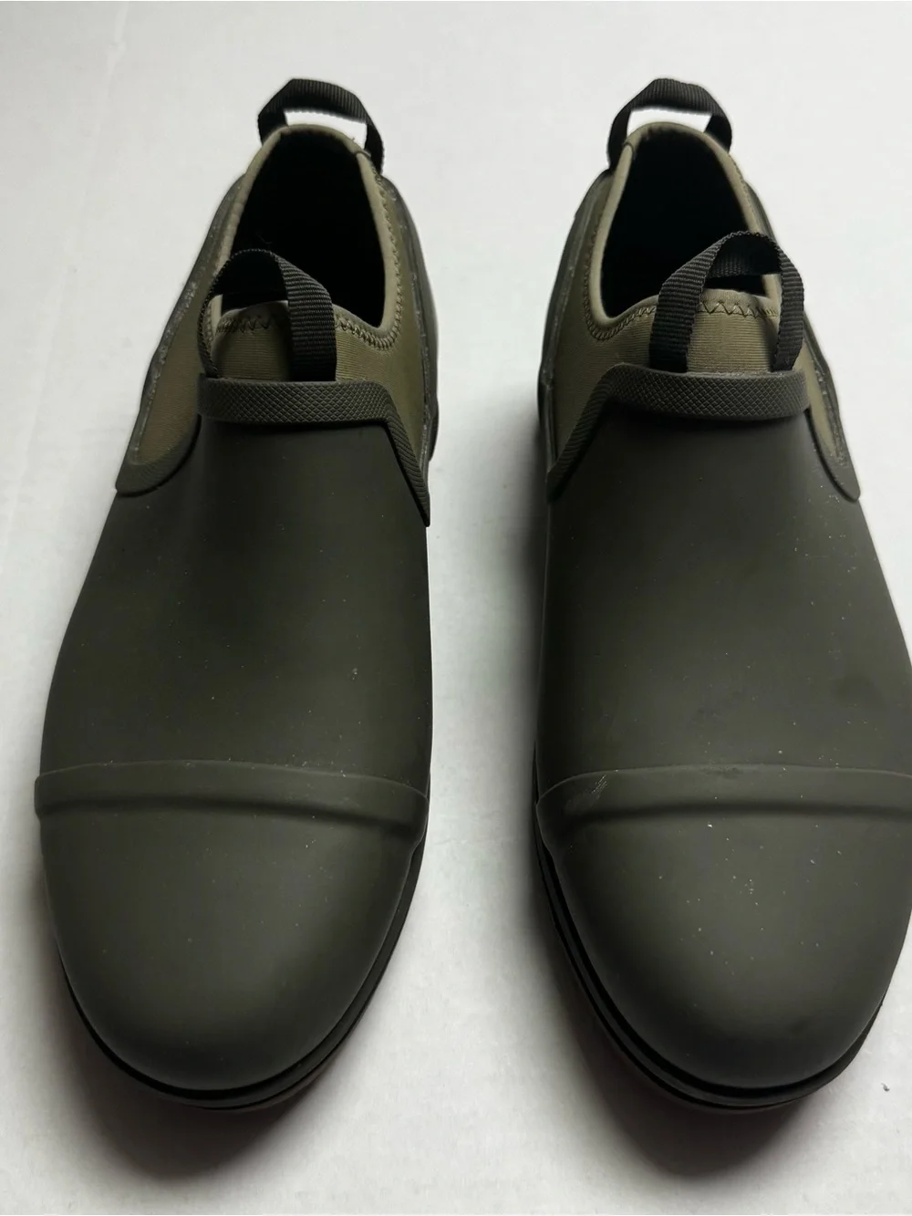 LL BEAN Rugged Wellie In Kelp Green/ Peat Moss Wellies Slip On Rain Shoes 10M